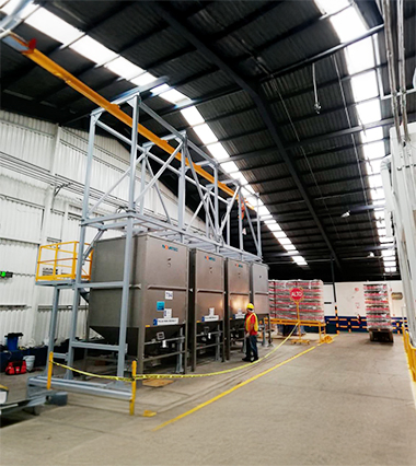 metag-proyectos-industriales-estructuras-metálicas-instalación-para-descarga-de-super-sacos-costa-rica-y-méxico-industria-plástico-grado-alimenticio-contenedores-metálicos
